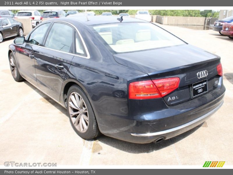 Night Blue Pearl Effect / Velvet Beige 2011 Audi A8 L 4.2 FSI quattro