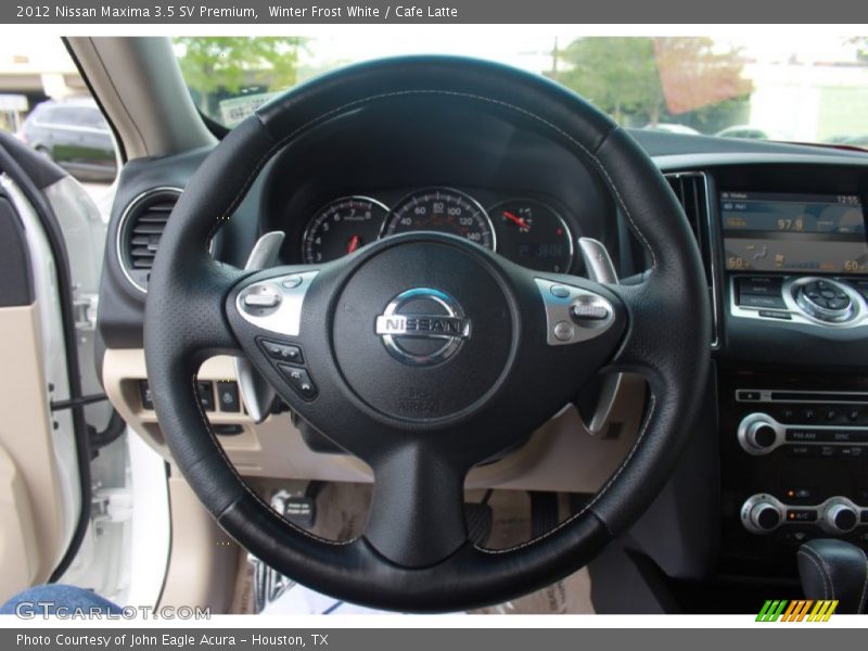 Winter Frost White / Cafe Latte 2012 Nissan Maxima 3.5 SV Premium