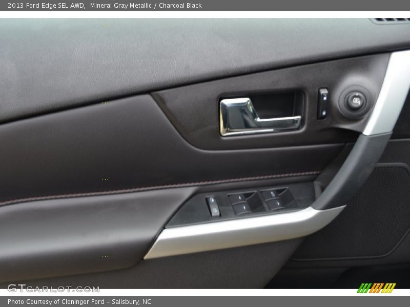Mineral Gray Metallic / Charcoal Black 2013 Ford Edge SEL AWD