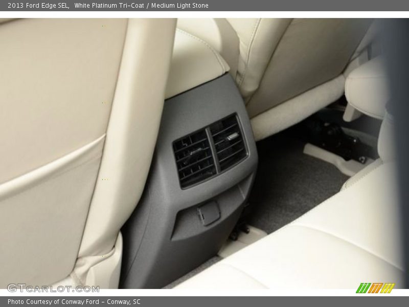 White Platinum Tri-Coat / Medium Light Stone 2013 Ford Edge SEL