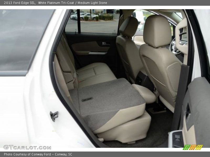 White Platinum Tri-Coat / Medium Light Stone 2013 Ford Edge SEL