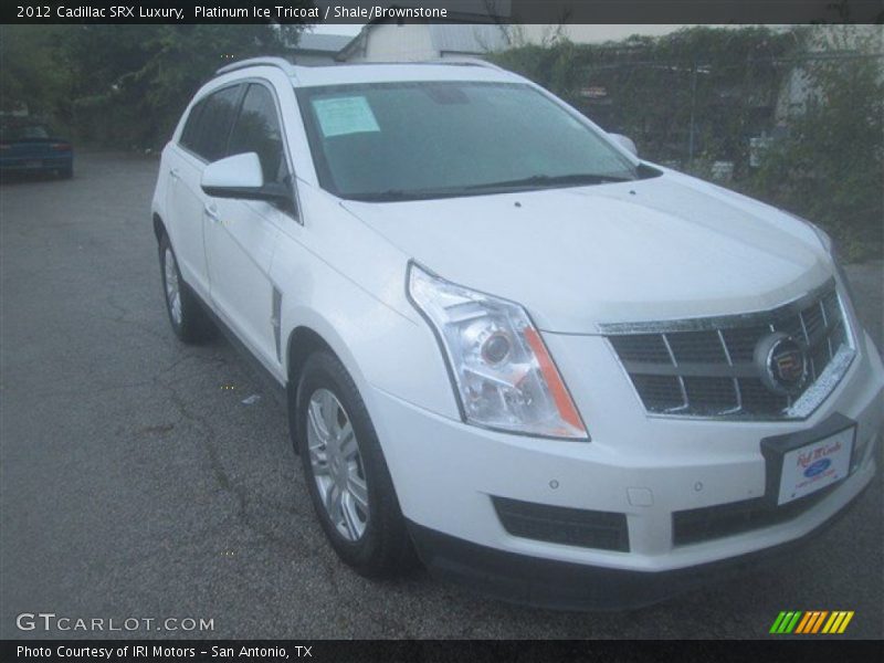 Platinum Ice Tricoat / Shale/Brownstone 2012 Cadillac SRX Luxury