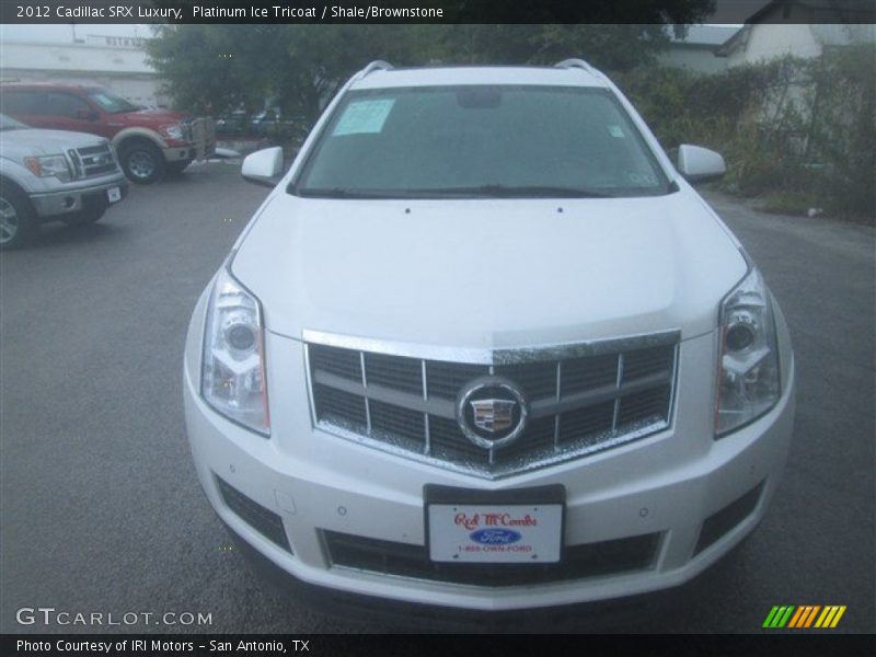 Platinum Ice Tricoat / Shale/Brownstone 2012 Cadillac SRX Luxury
