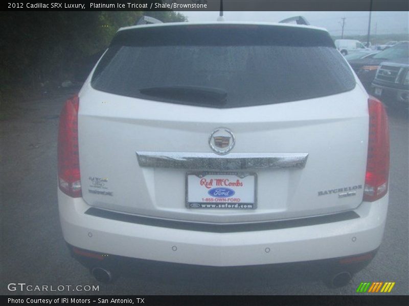 Platinum Ice Tricoat / Shale/Brownstone 2012 Cadillac SRX Luxury