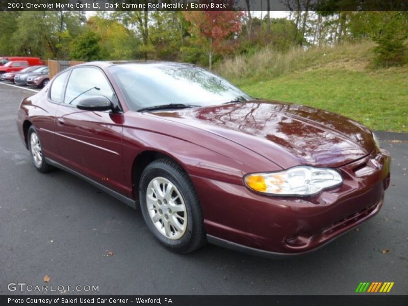 Dark Carmine Red Metallic / Ebony Black 2001 Chevrolet Monte Carlo LS