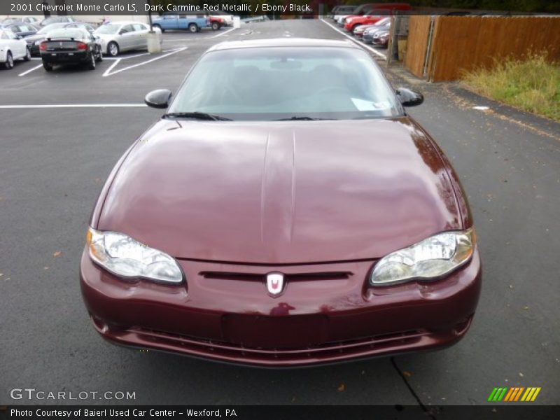 Dark Carmine Red Metallic / Ebony Black 2001 Chevrolet Monte Carlo LS