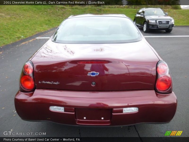 Dark Carmine Red Metallic / Ebony Black 2001 Chevrolet Monte Carlo LS
