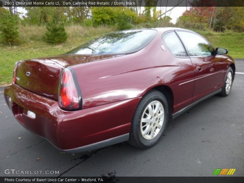Dark Carmine Red Metallic / Ebony Black 2001 Chevrolet Monte Carlo LS
