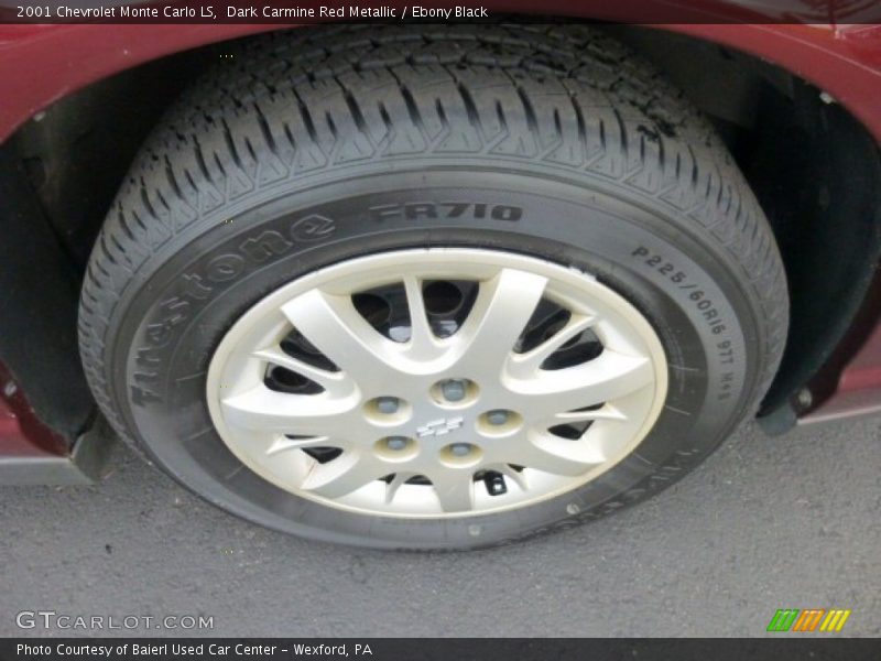 Dark Carmine Red Metallic / Ebony Black 2001 Chevrolet Monte Carlo LS