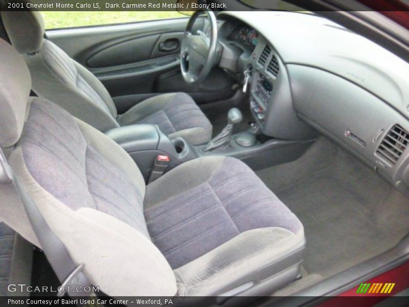 Dark Carmine Red Metallic / Ebony Black 2001 Chevrolet Monte Carlo LS
