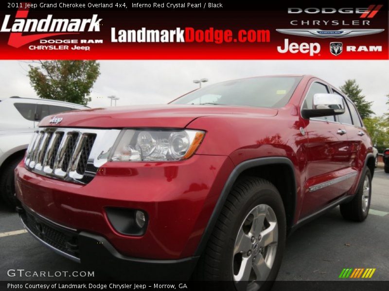 Inferno Red Crystal Pearl / Black 2011 Jeep Grand Cherokee Overland 4x4