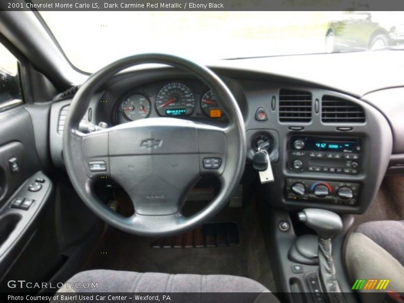 Dark Carmine Red Metallic / Ebony Black 2001 Chevrolet Monte Carlo LS