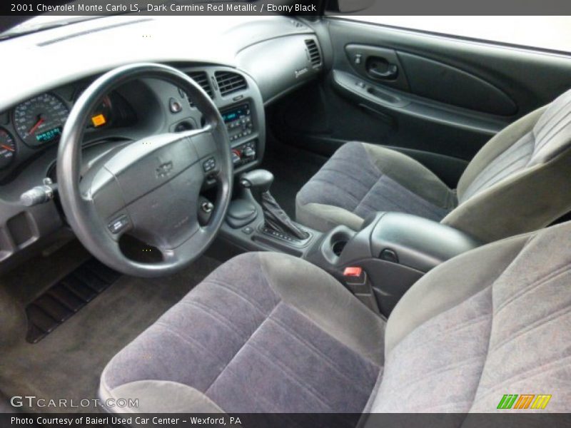 Dark Carmine Red Metallic / Ebony Black 2001 Chevrolet Monte Carlo LS