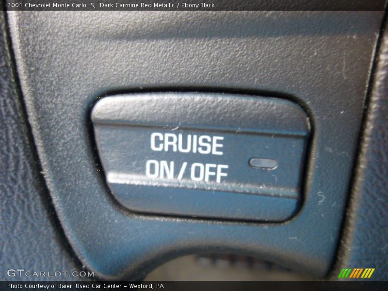Dark Carmine Red Metallic / Ebony Black 2001 Chevrolet Monte Carlo LS