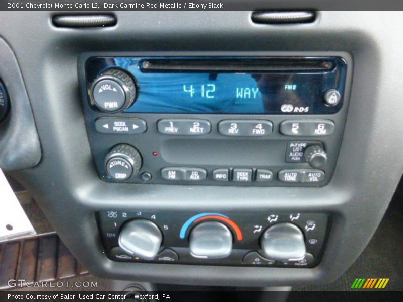 Dark Carmine Red Metallic / Ebony Black 2001 Chevrolet Monte Carlo LS