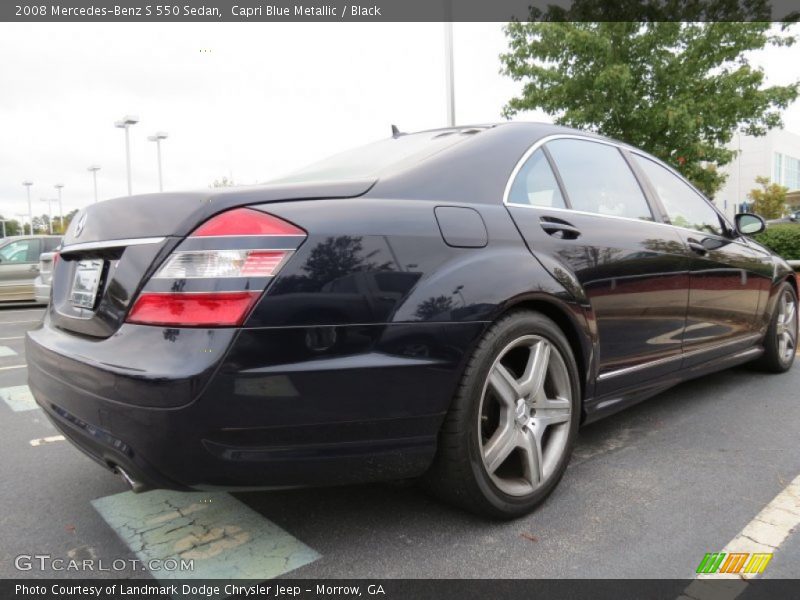 Capri Blue Metallic / Black 2008 Mercedes-Benz S 550 Sedan