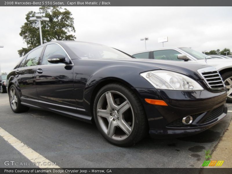 Capri Blue Metallic / Black 2008 Mercedes-Benz S 550 Sedan