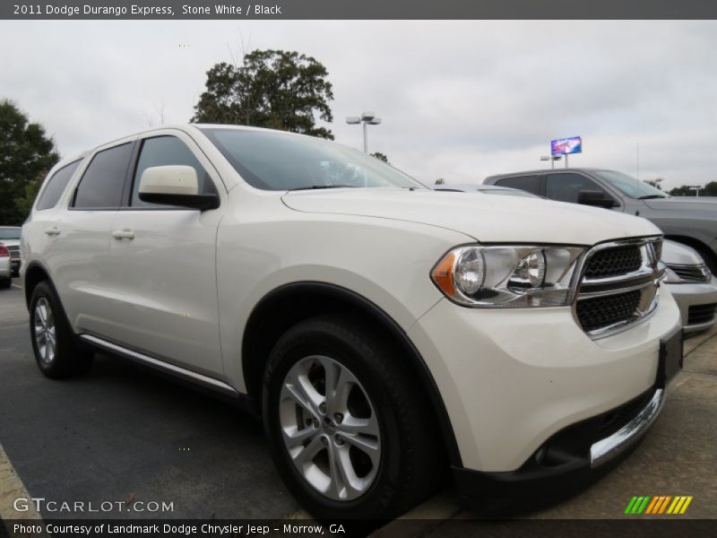 Stone White / Black 2011 Dodge Durango Express