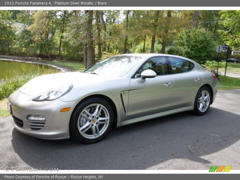 Platinum Silver Metallic / Black 2011 Porsche Panamera 4