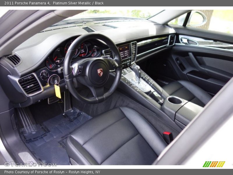 Platinum Silver Metallic / Black 2011 Porsche Panamera 4