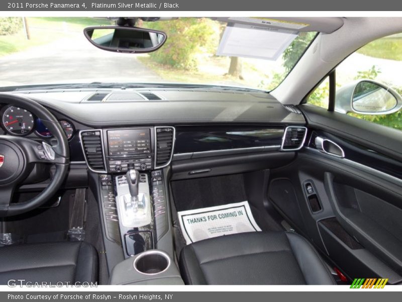 Platinum Silver Metallic / Black 2011 Porsche Panamera 4
