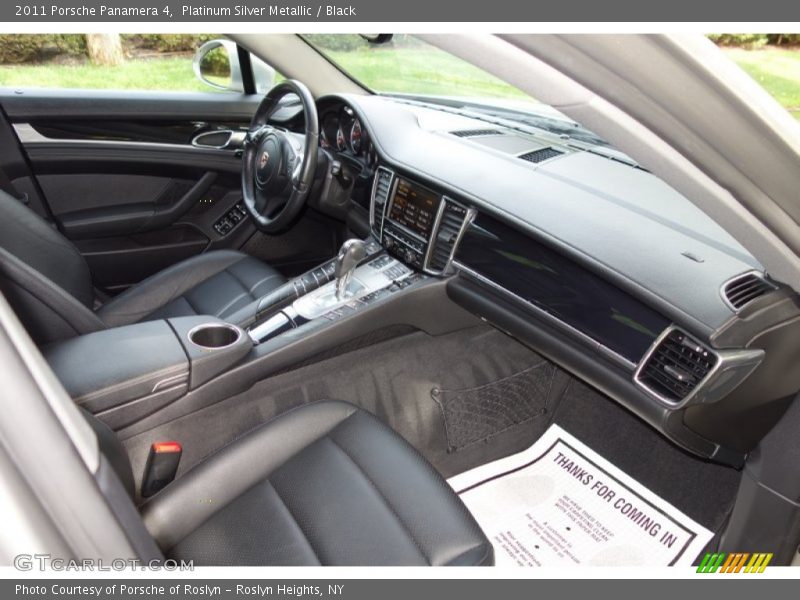 Platinum Silver Metallic / Black 2011 Porsche Panamera 4