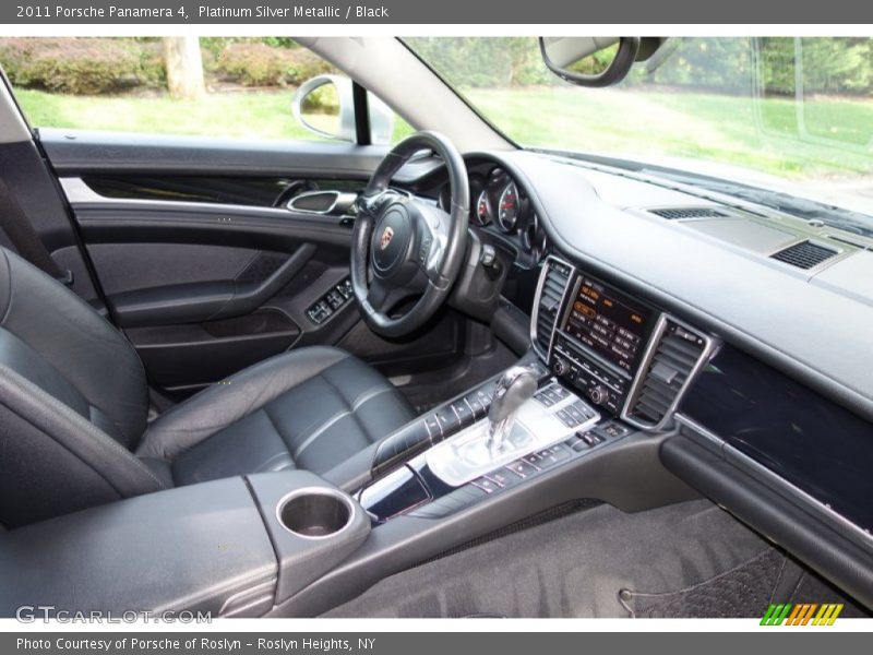 Platinum Silver Metallic / Black 2011 Porsche Panamera 4