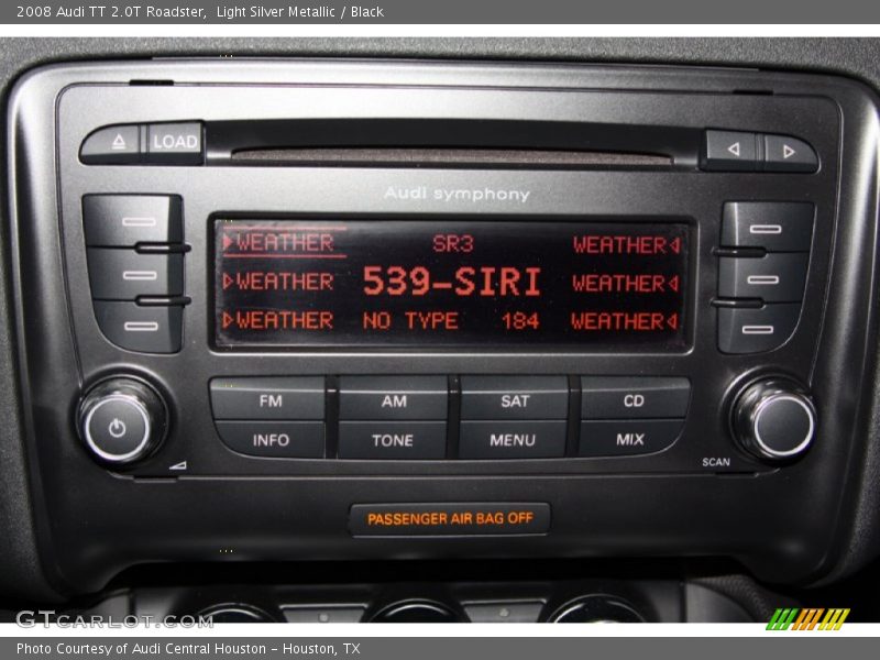 Light Silver Metallic / Black 2008 Audi TT 2.0T Roadster