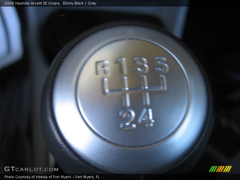 Ebony Black / Gray 2008 Hyundai Accent SE Coupe