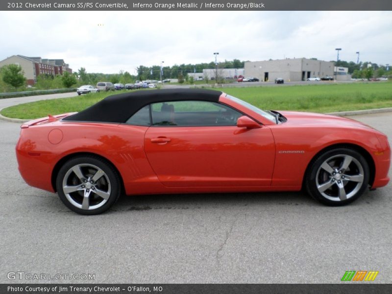 Inferno Orange Metallic / Inferno Orange/Black 2012 Chevrolet Camaro SS/RS Convertible