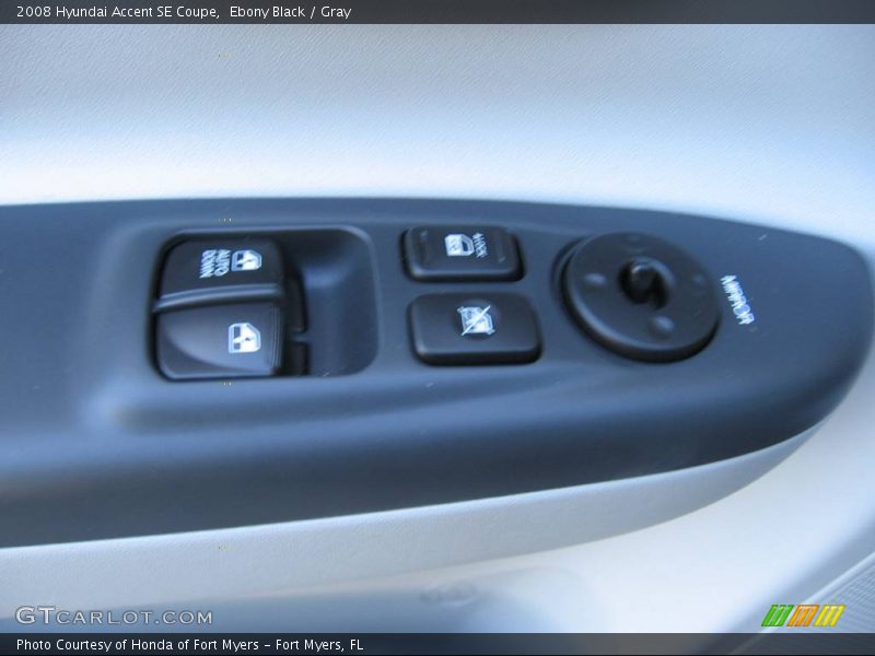 Ebony Black / Gray 2008 Hyundai Accent SE Coupe