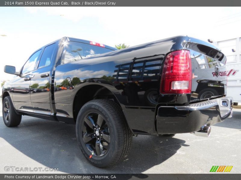 Black / Black/Diesel Gray 2014 Ram 1500 Express Quad Cab