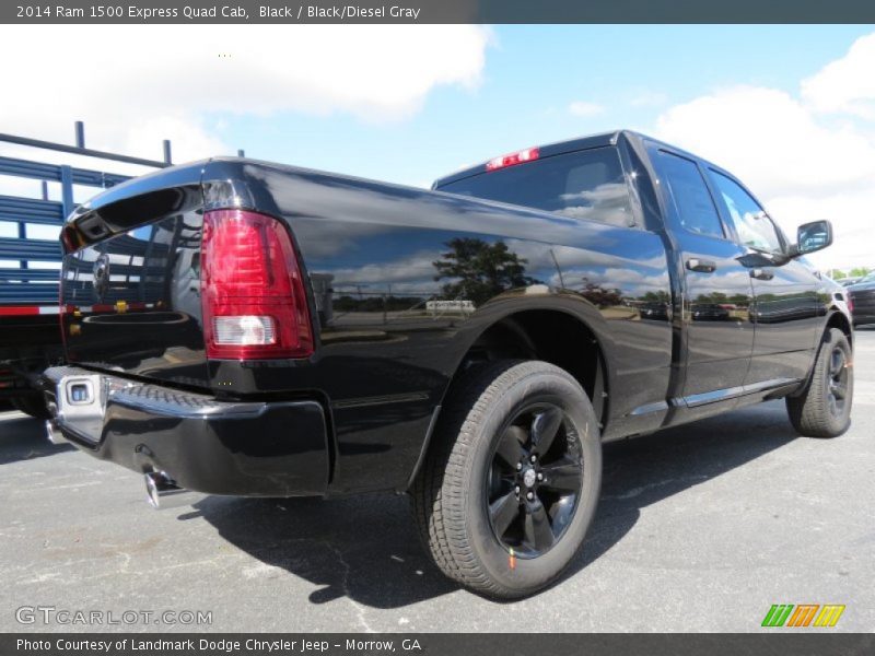 Black / Black/Diesel Gray 2014 Ram 1500 Express Quad Cab