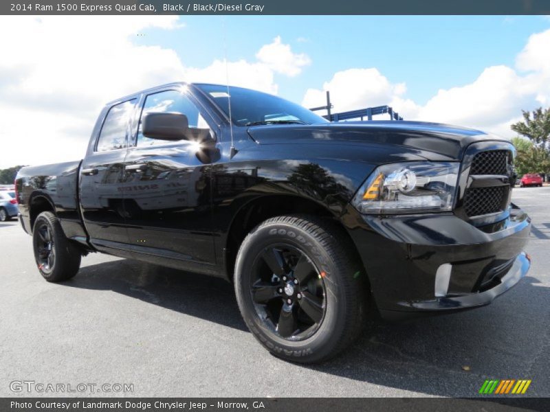 Black / Black/Diesel Gray 2014 Ram 1500 Express Quad Cab