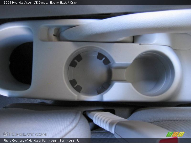 Ebony Black / Gray 2008 Hyundai Accent SE Coupe
