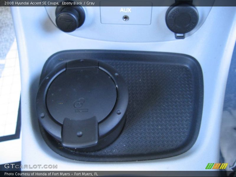 Ebony Black / Gray 2008 Hyundai Accent SE Coupe