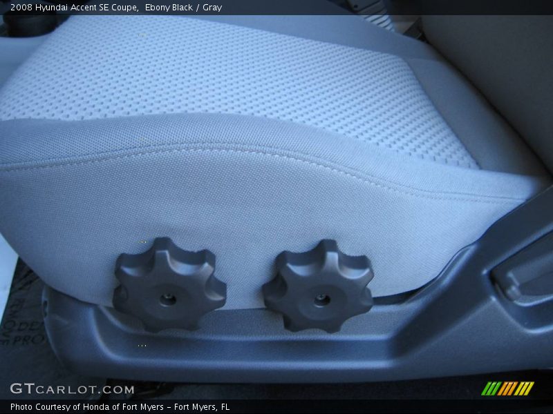 Ebony Black / Gray 2008 Hyundai Accent SE Coupe