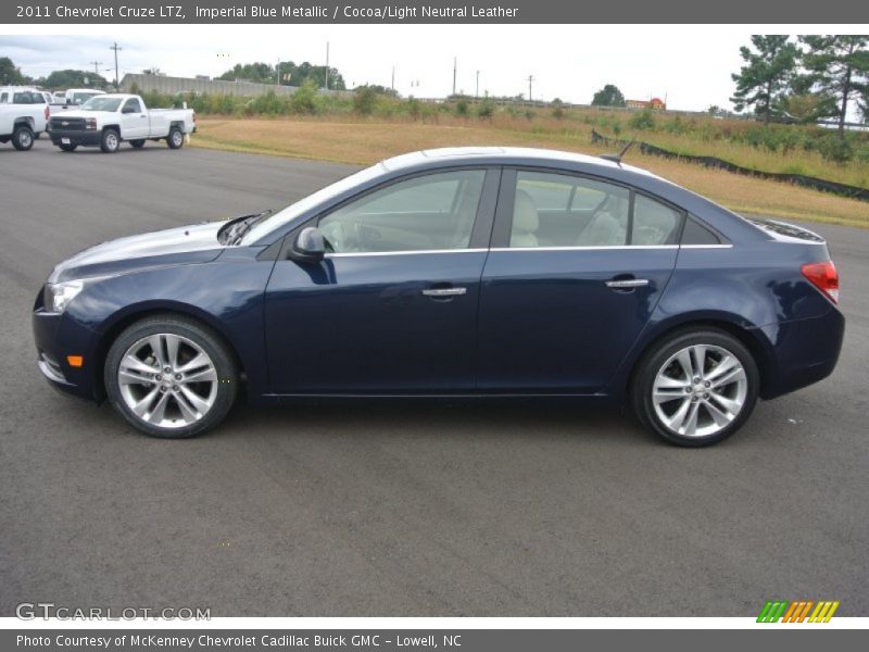 Imperial Blue Metallic / Cocoa/Light Neutral Leather 2011 Chevrolet Cruze LTZ