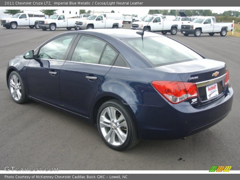Imperial Blue Metallic / Cocoa/Light Neutral Leather 2011 Chevrolet Cruze LTZ