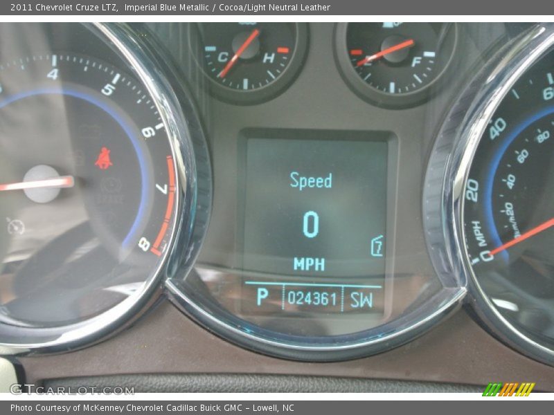Imperial Blue Metallic / Cocoa/Light Neutral Leather 2011 Chevrolet Cruze LTZ