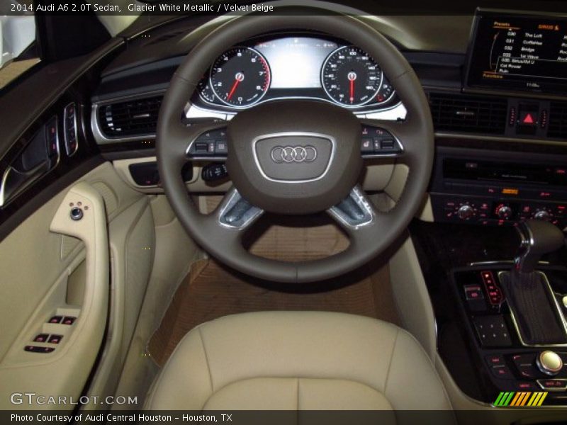 Glacier White Metallic / Velvet Beige 2014 Audi A6 2.0T Sedan
