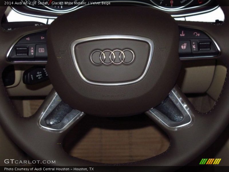 Glacier White Metallic / Velvet Beige 2014 Audi A6 2.0T Sedan