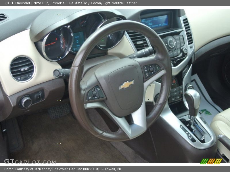 Imperial Blue Metallic / Cocoa/Light Neutral Leather 2011 Chevrolet Cruze LTZ