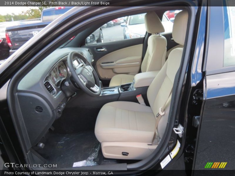 Pitch Black / Black/Light Frost Beige 2014 Dodge Charger SE