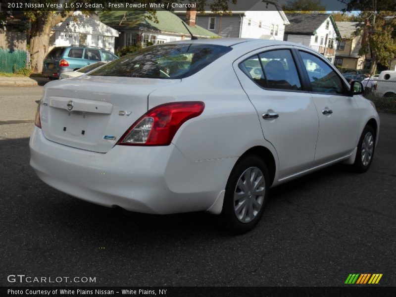 Fresh Powder White / Charcoal 2012 Nissan Versa 1.6 SV Sedan