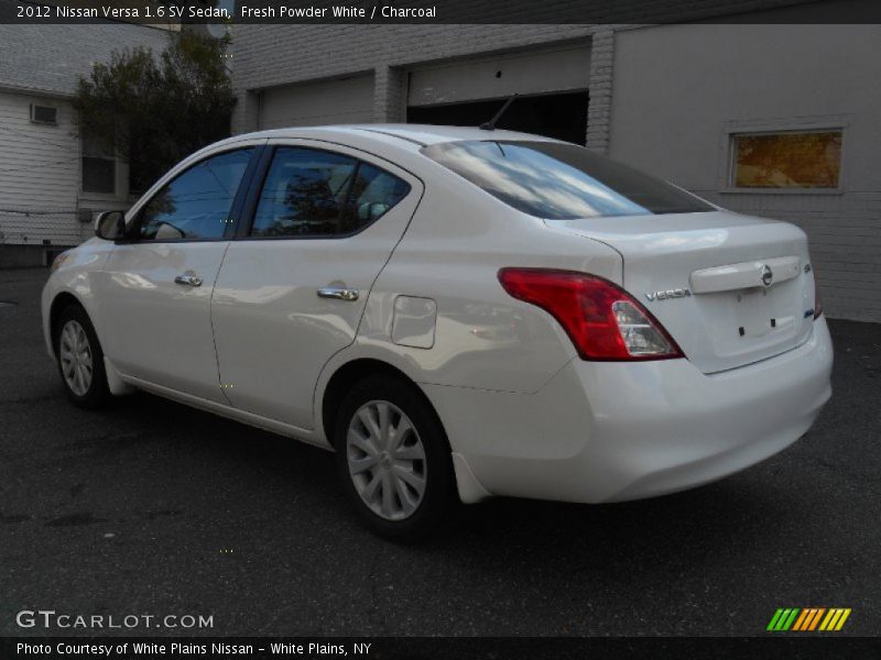 Fresh Powder White / Charcoal 2012 Nissan Versa 1.6 SV Sedan