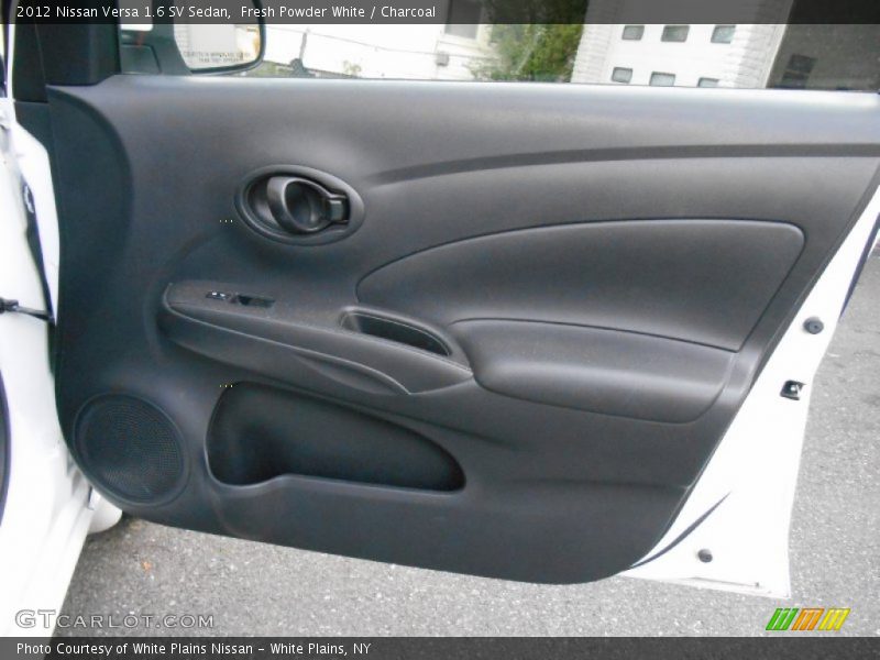 Fresh Powder White / Charcoal 2012 Nissan Versa 1.6 SV Sedan