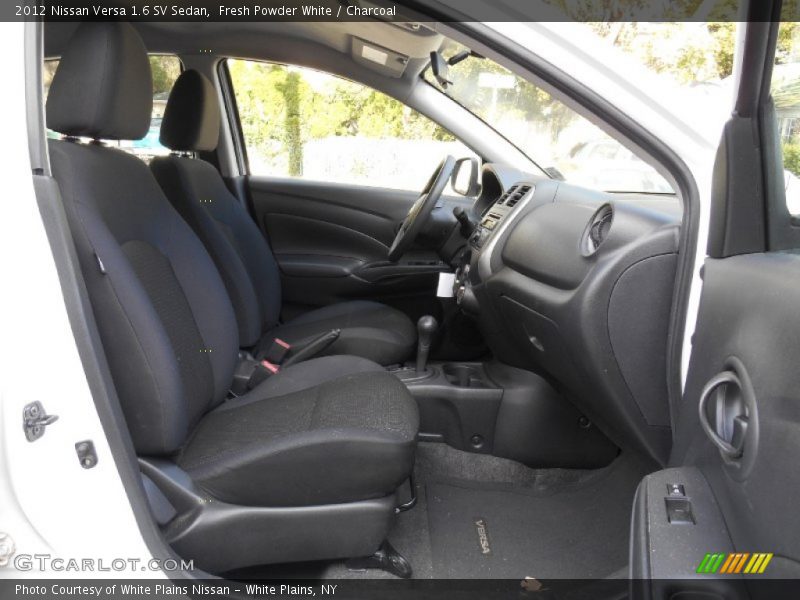 Fresh Powder White / Charcoal 2012 Nissan Versa 1.6 SV Sedan
