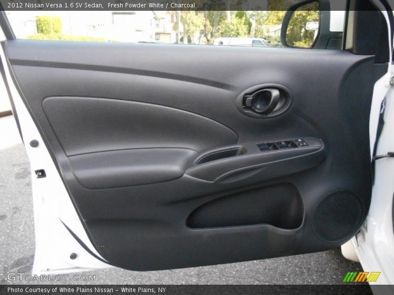 Fresh Powder White / Charcoal 2012 Nissan Versa 1.6 SV Sedan