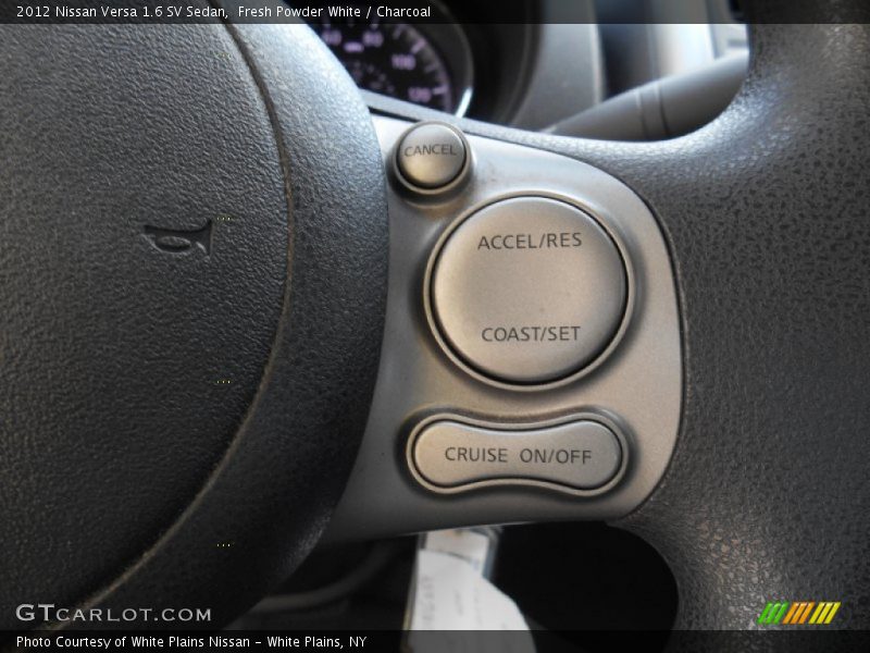 Fresh Powder White / Charcoal 2012 Nissan Versa 1.6 SV Sedan